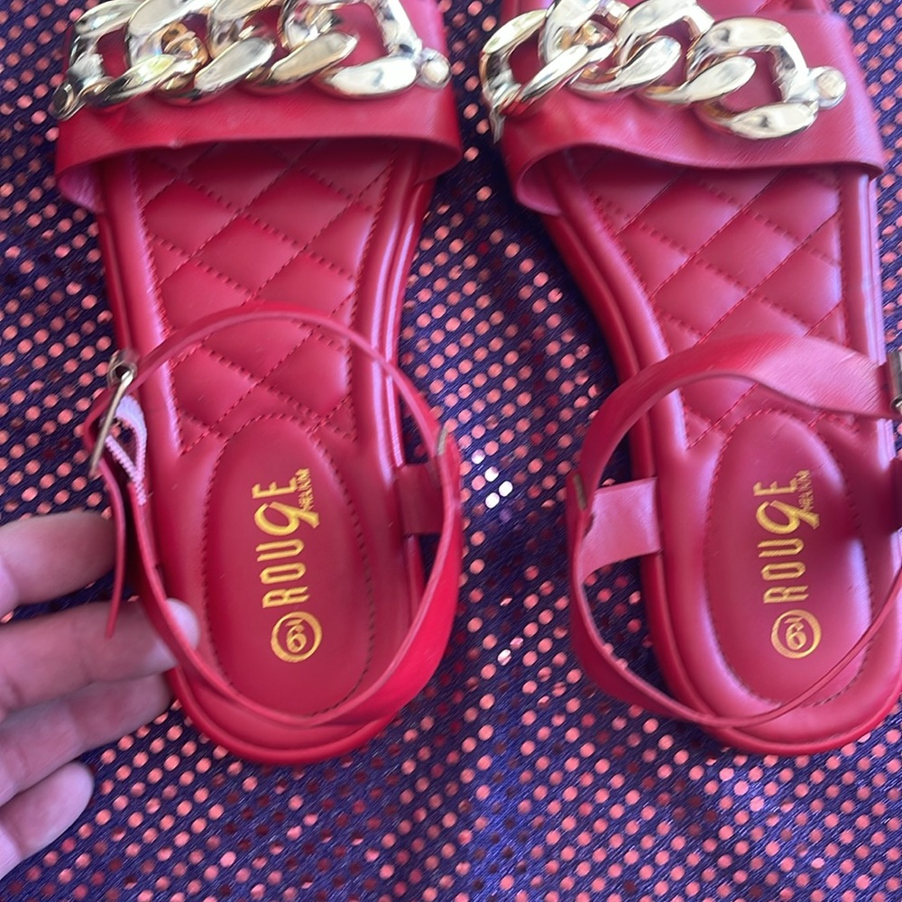 Rouge Helium open toe Sandals Red size9 - Picture 3 of 8